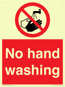 No hand washing